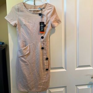 *Final Price* Karen Millen Cream/Tan Dress Sophisticated NWT Size 4